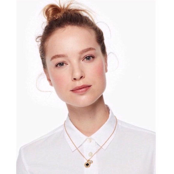 KATE SPADE • Black Spot The Spade Signature Necklace - Picture 2 of 7